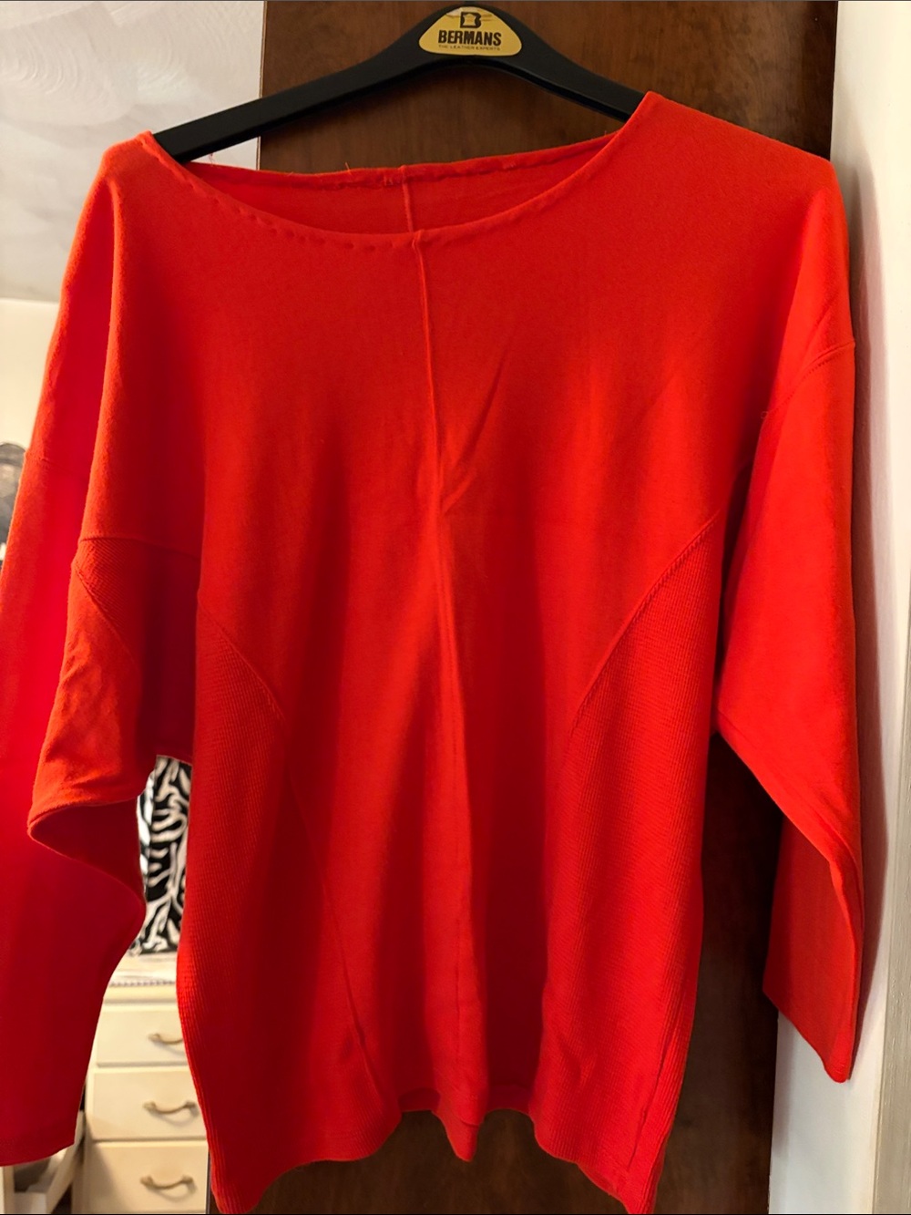 Bright Red Women's Knit Top - Unbranded